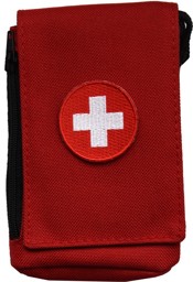 Picture of Schweizer Kreuz Handytasche mit Aufnäher S rot